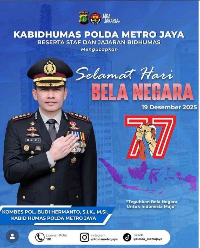 Refleksi 77 Tahun Pengabdian: Kabidhumas Polda Metro Jaya Ajak Masyarakat Teguhkan Cinta Tanah Air